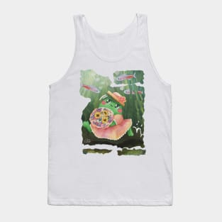 A Cute Frog with Neon Tetra Tank Top